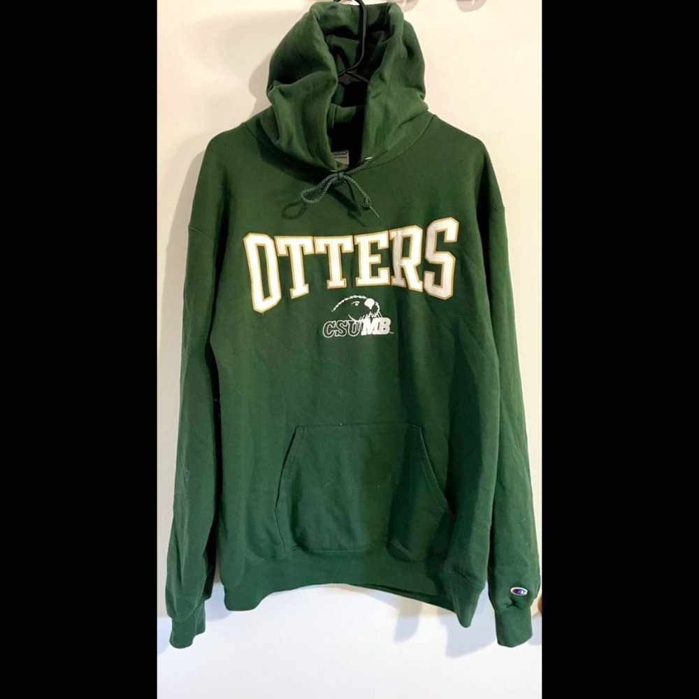 CSU Monterey Bay Otters Hoodie Sweatshirt, Green, L